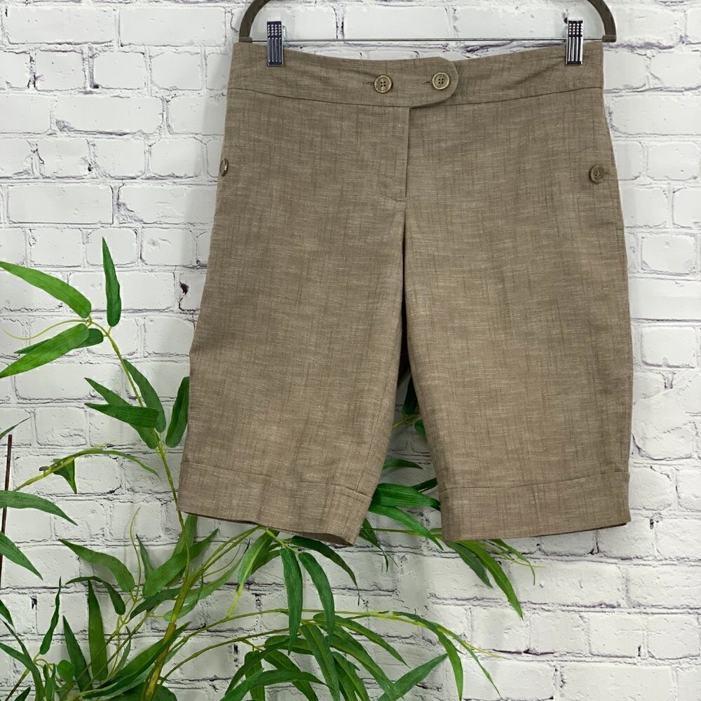 AB Studio Tan Short Sleeve Short Suit - Picture 5 of 8